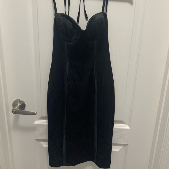 NEW Mini Black Dress - BEBE Brand - Picture 2 of 4